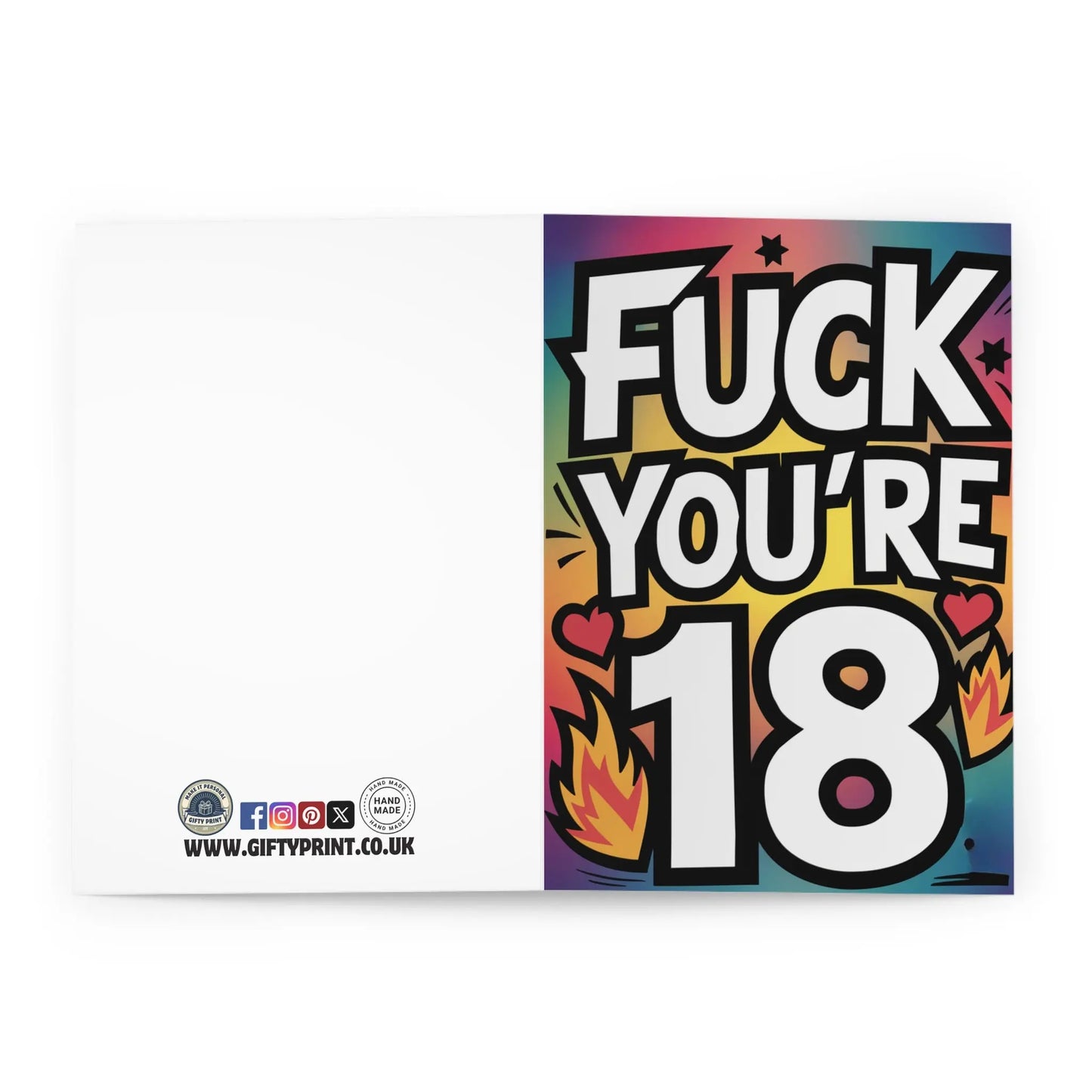 open 18th Birthday Card Fuck You're 18