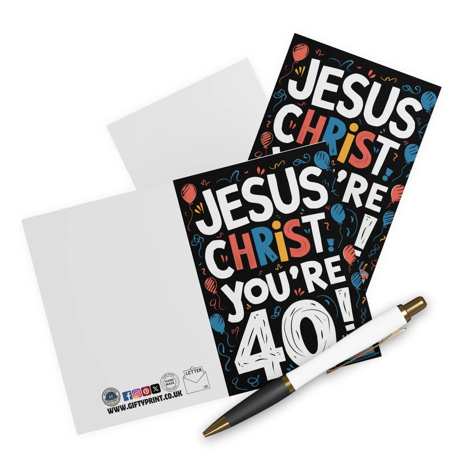 context view of 40th Birthday Card Jesus Christ You're 40!