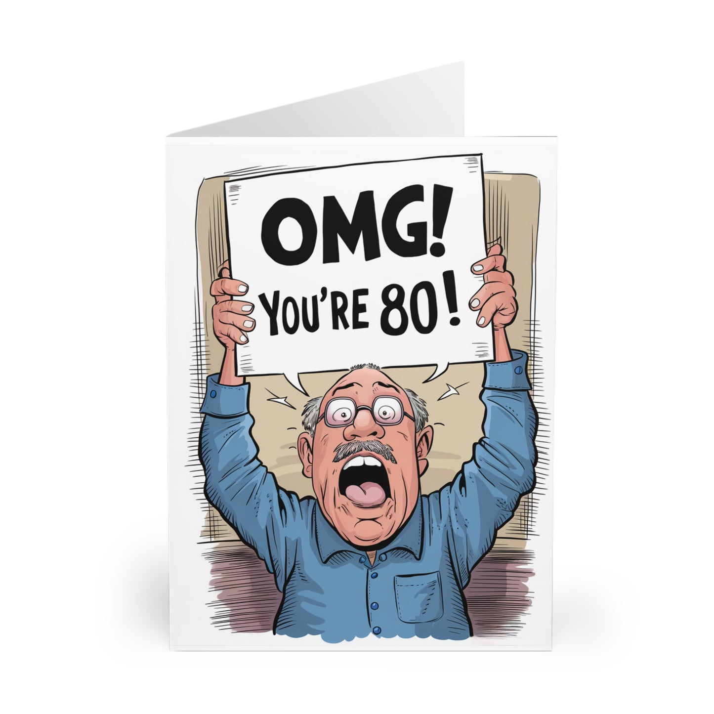 80th Birthday Card OMG You're 80 Funny 80th Card