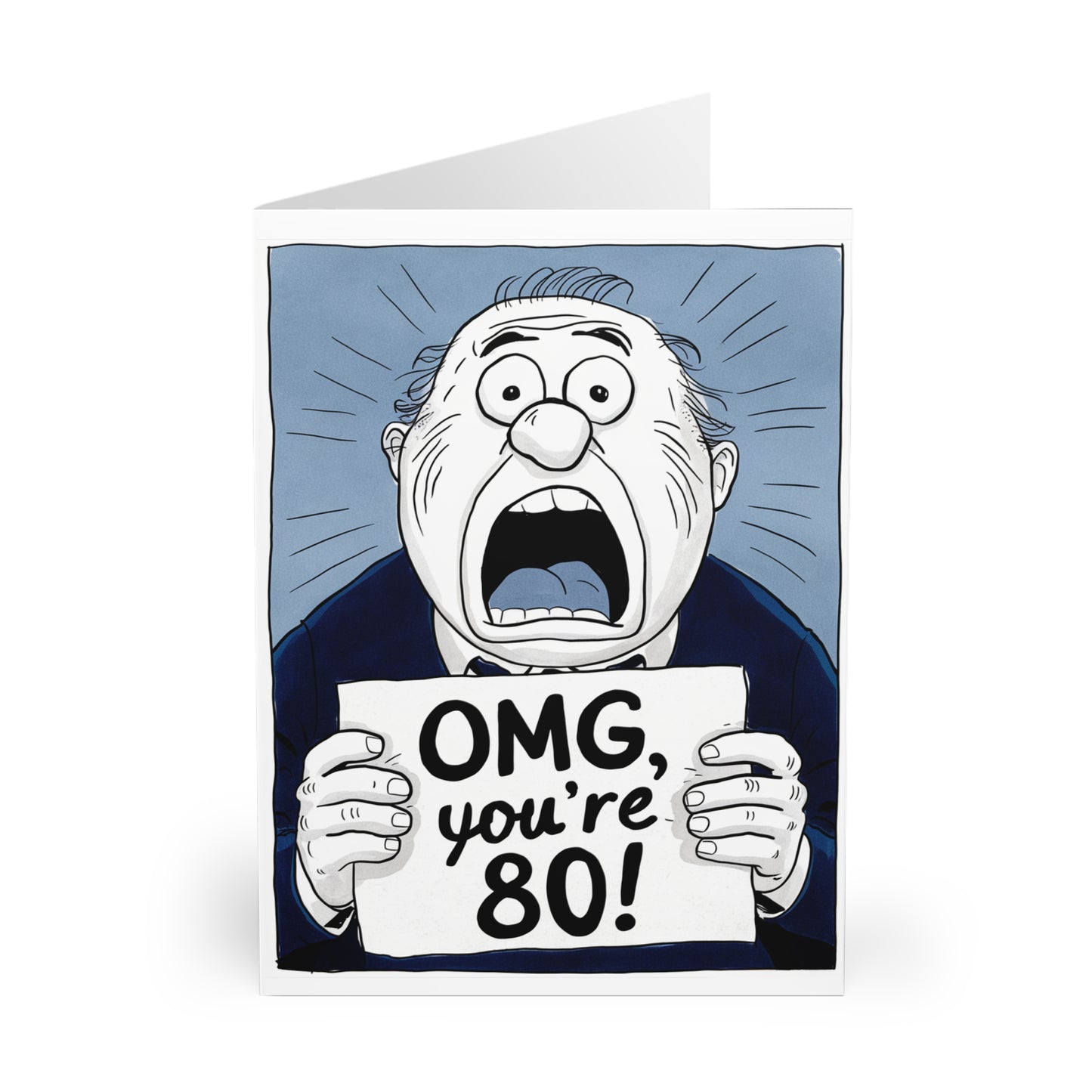 80th Birthday Card OMG You're 80 Funny 80th Card