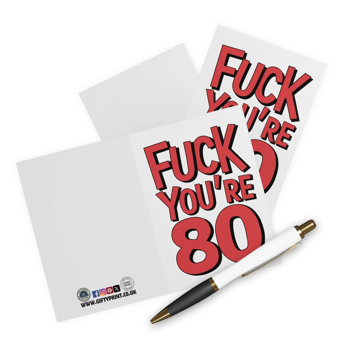 context 80th Birthday Fuck You're 80 Bold Text