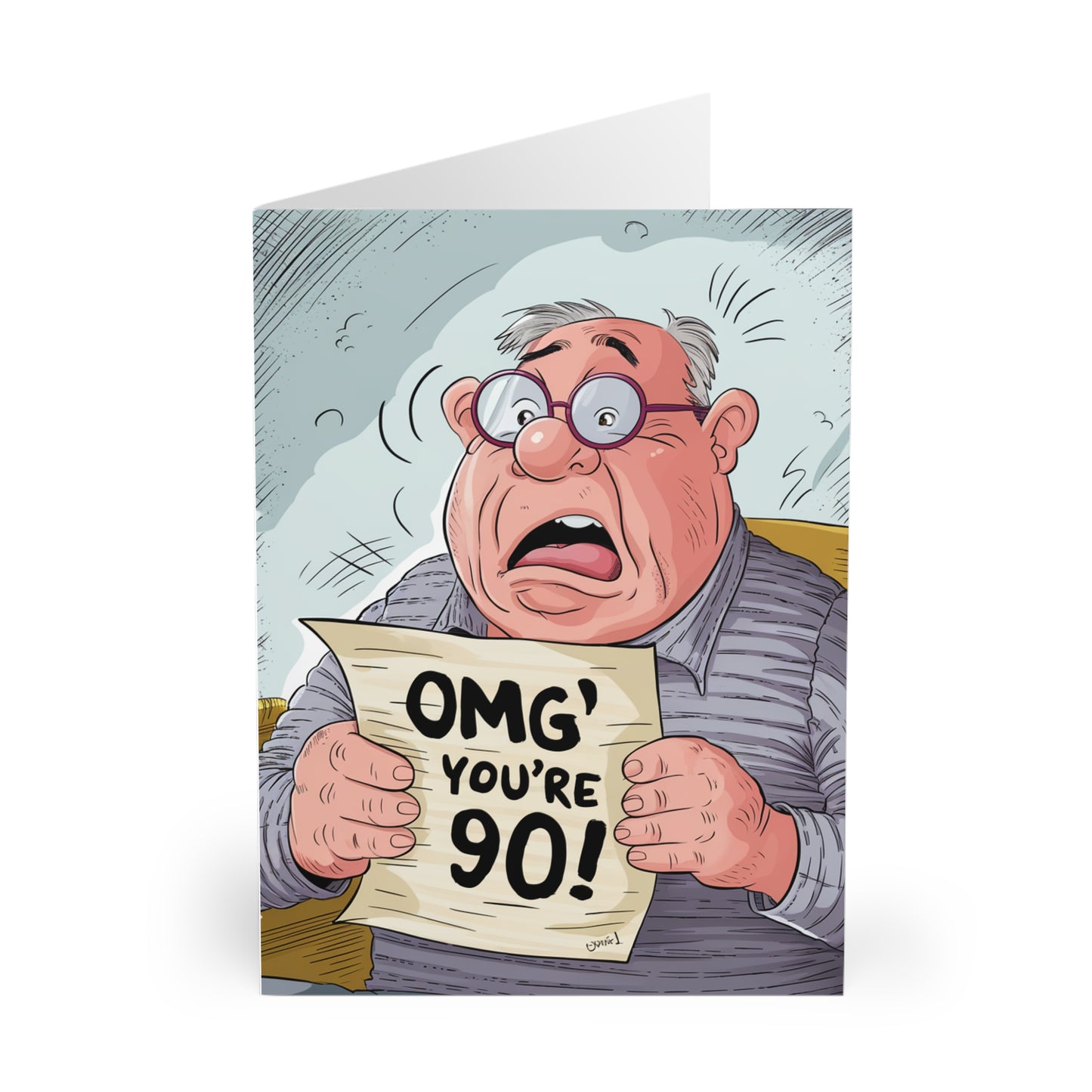 90th Birthday Card OMG You're 90 Funny 90th Card