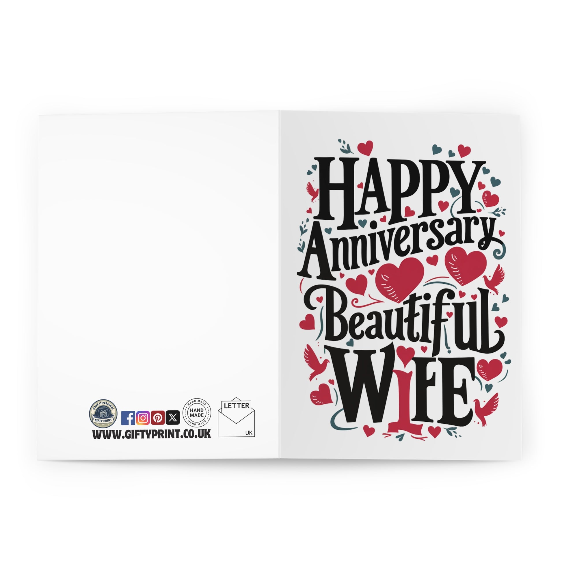 open Anniversary Card Happy Anniversary Beautiful Wife