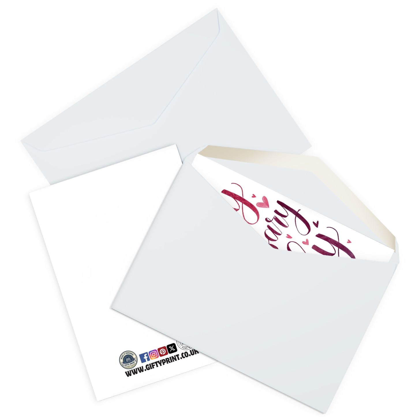 enveloped Anniversary Card Happy Anniversary Hubby Red Text