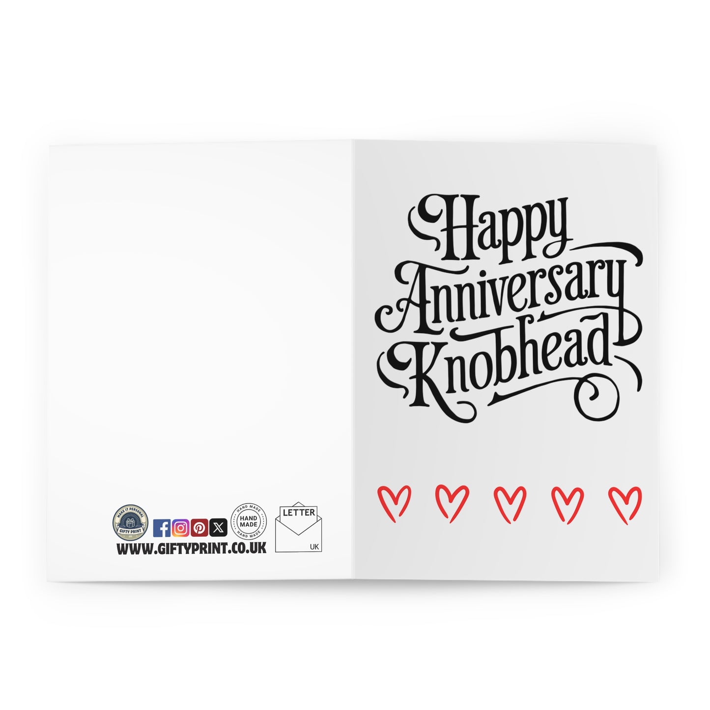 open Anniversary Card Happy Anniversary Knobhead