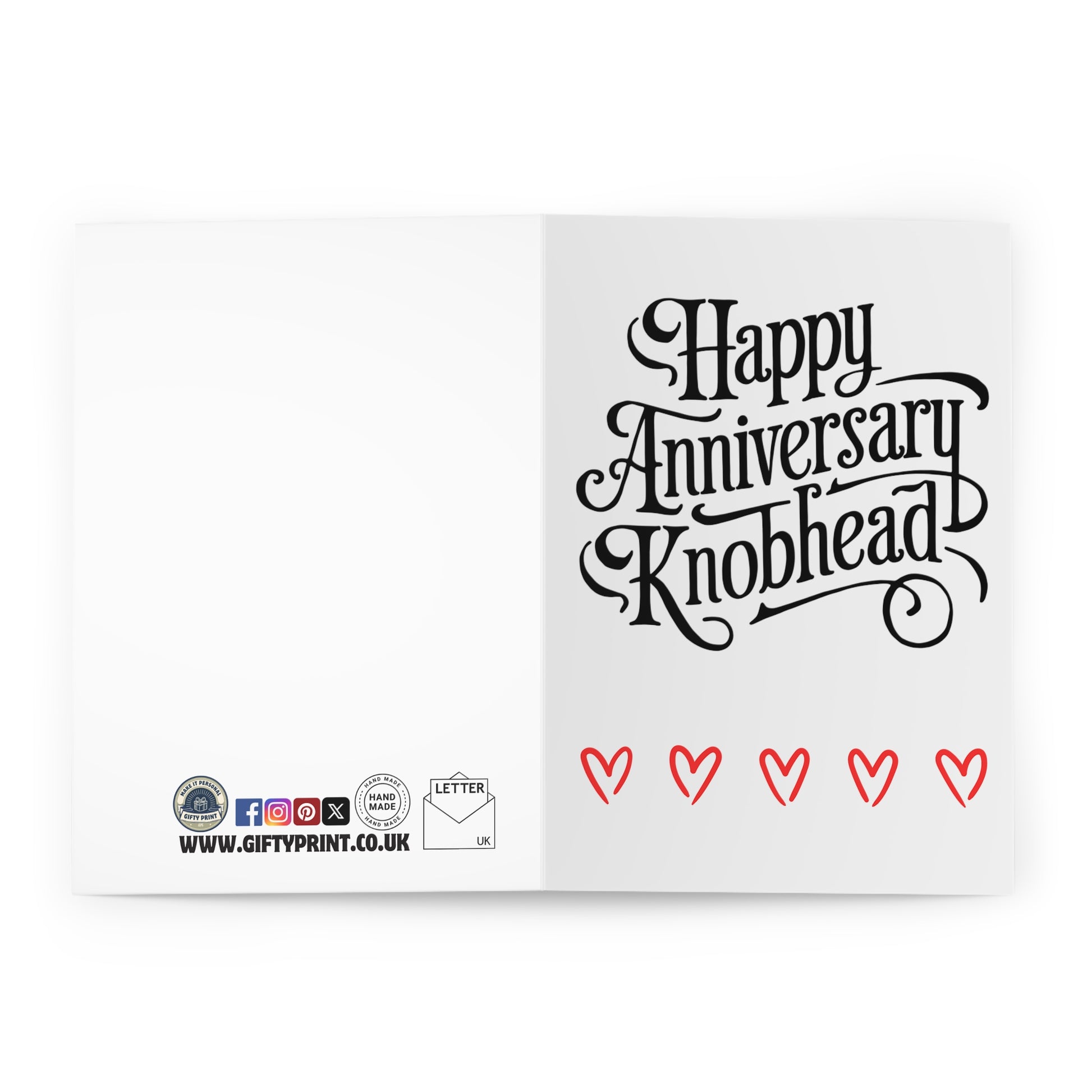 open Anniversary Card Happy Anniversary Knobhead