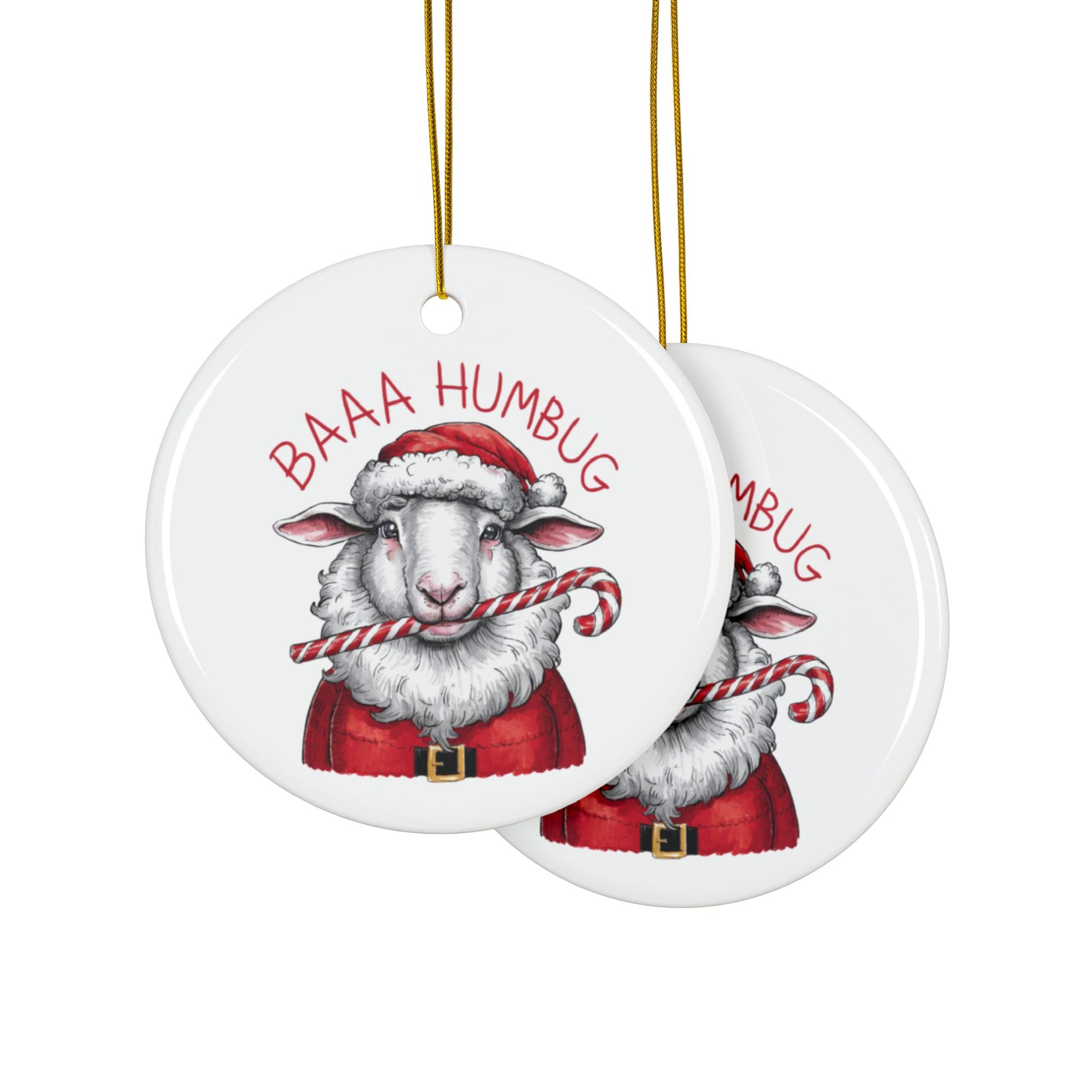 Context Baaa Humbug Scrooge Christmas Tree Ornament