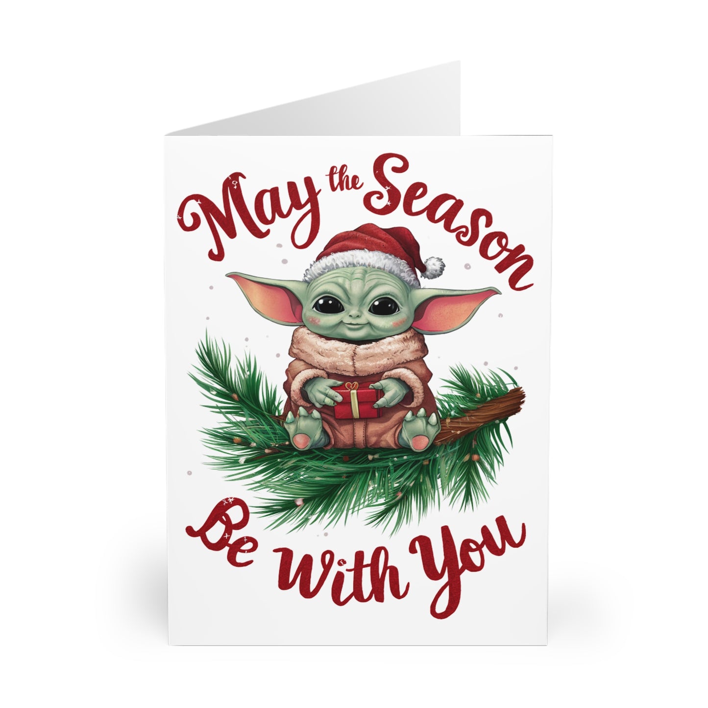 Front Baby Yoda May The Season Be With You Christmas Card
