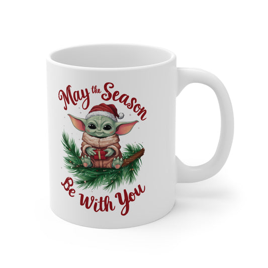 Right Baby Yoda May The Season Be With You Christmas Mug