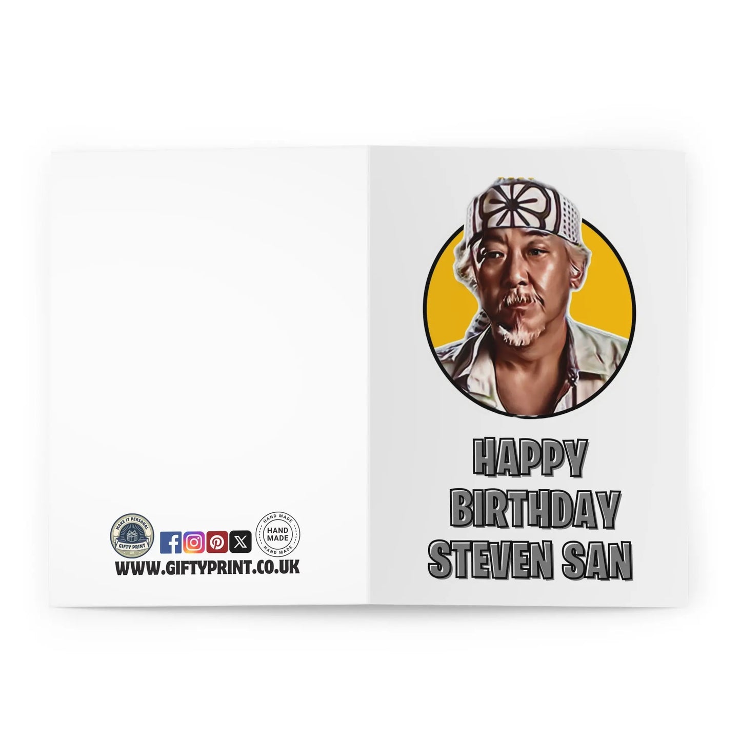 Personalised Mr Miyagi Birthday Card