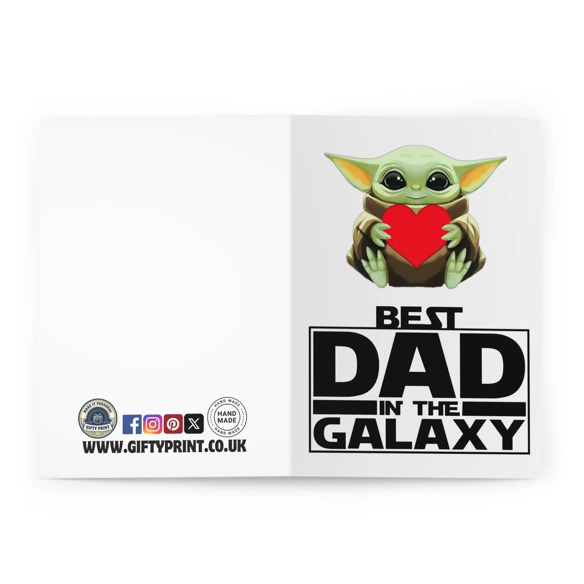 Fathers Day Card Baby Yoda Best Dad In The Galaxy