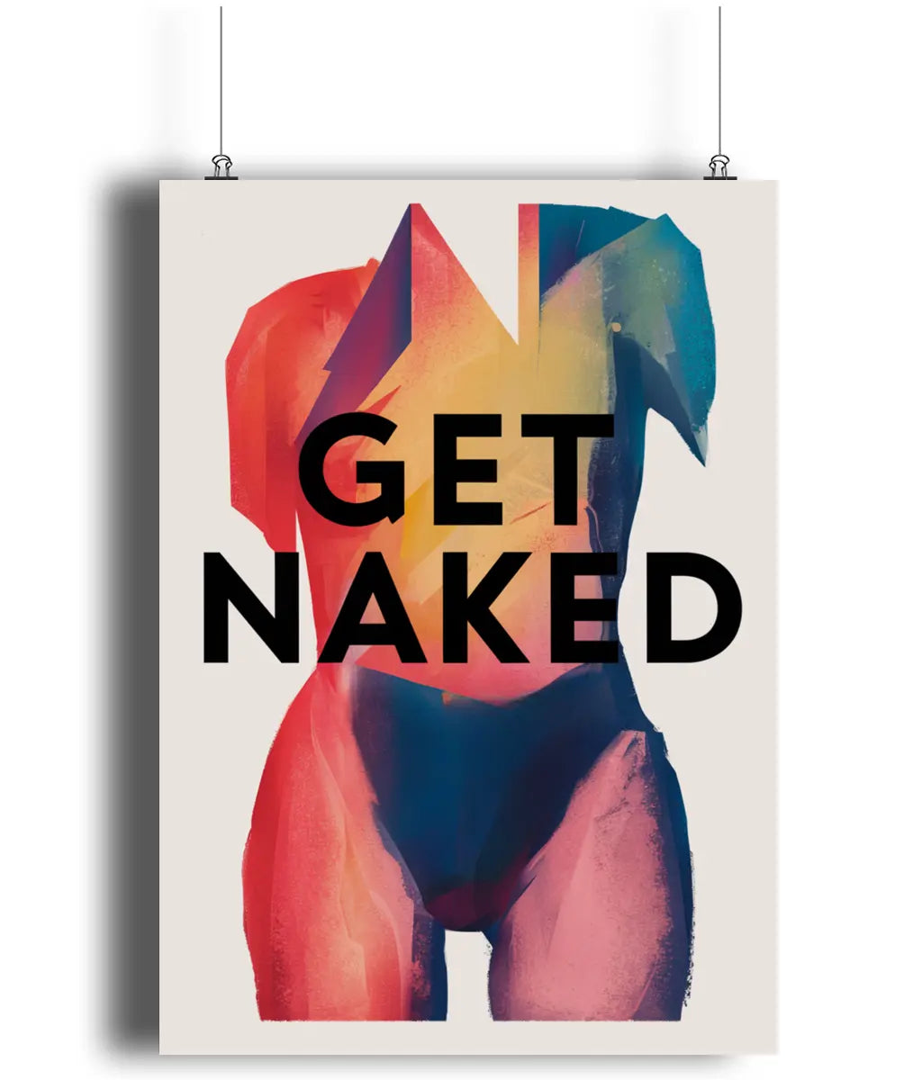 Bathroom Wall Art Geo Body Get Naked 