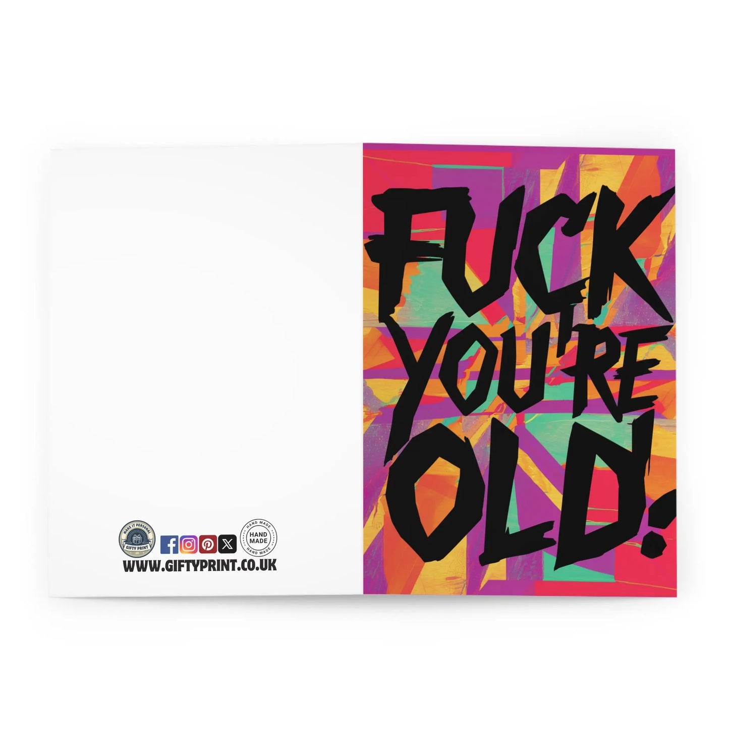 open view of Birthday Card Fuck You're Old Colour Pop