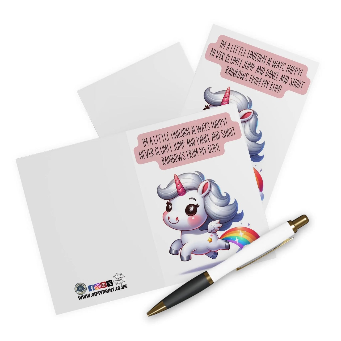 context view of Birthday Cards Funny Little Unicorn Rhyme