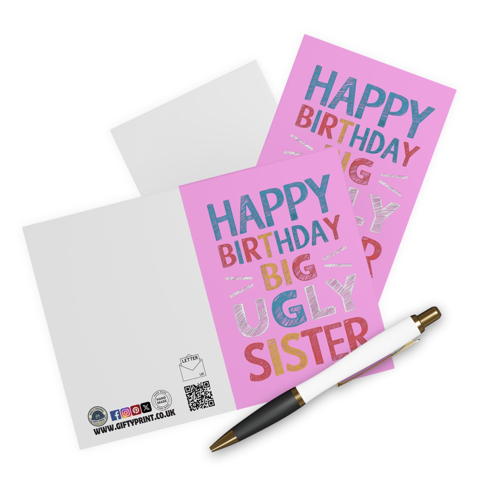 Context Birthday Card Happy Birthday Big Ugly Sister