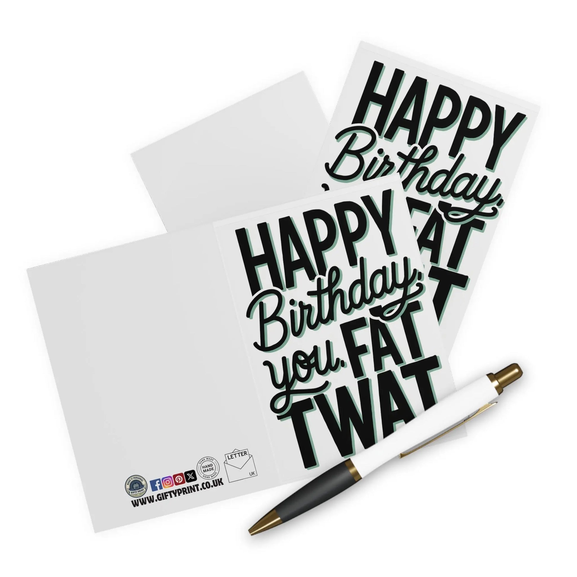 context view of Birthday Card Happy Birthday You Fat Twat