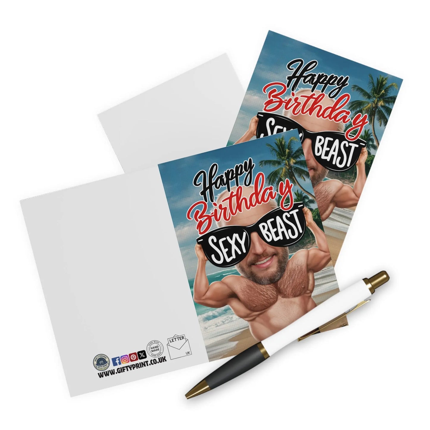 context Birthday Card Happy Birthday Sexy Best Buff Beach Man