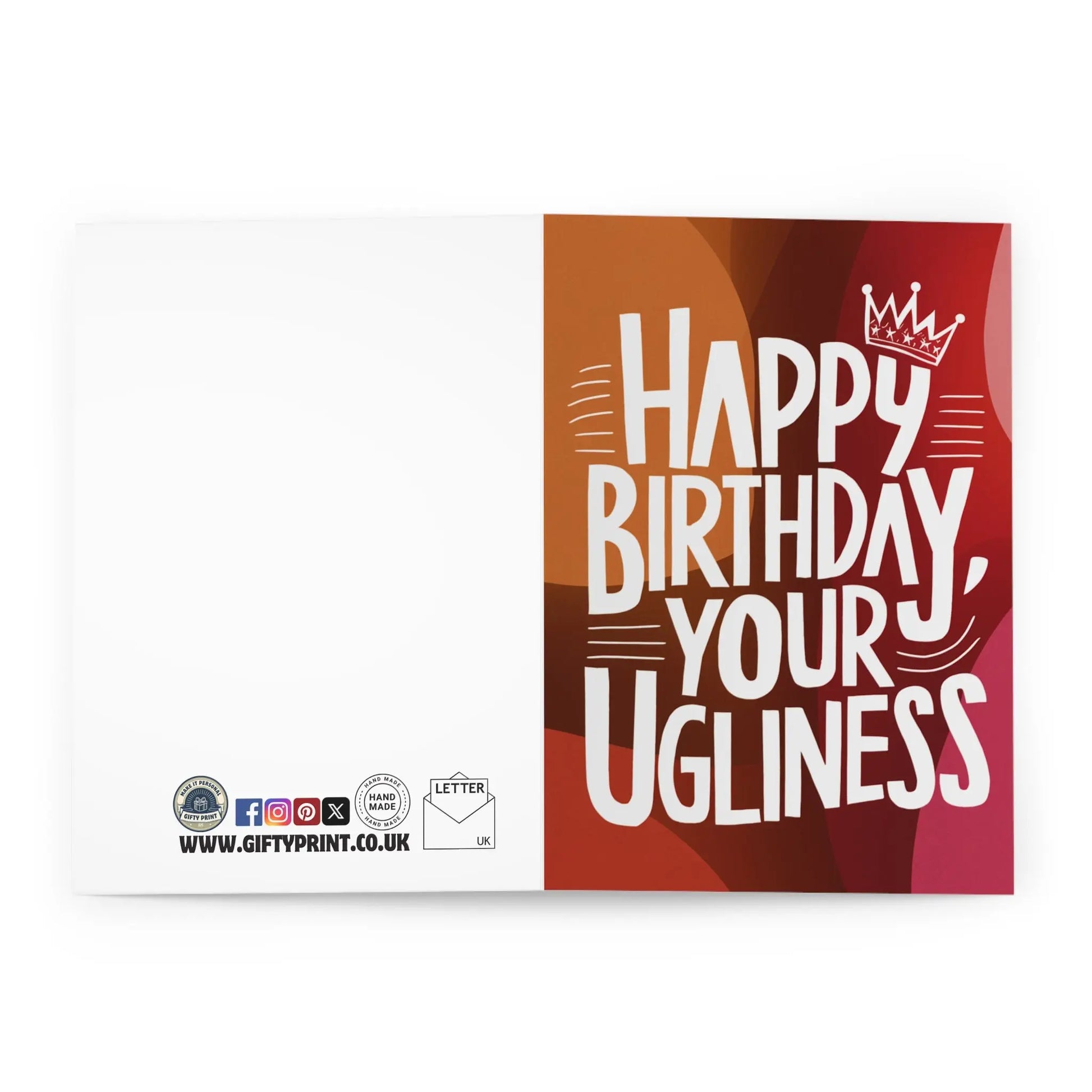 open view of Birthday Card Happy Birthday Your Ugliness