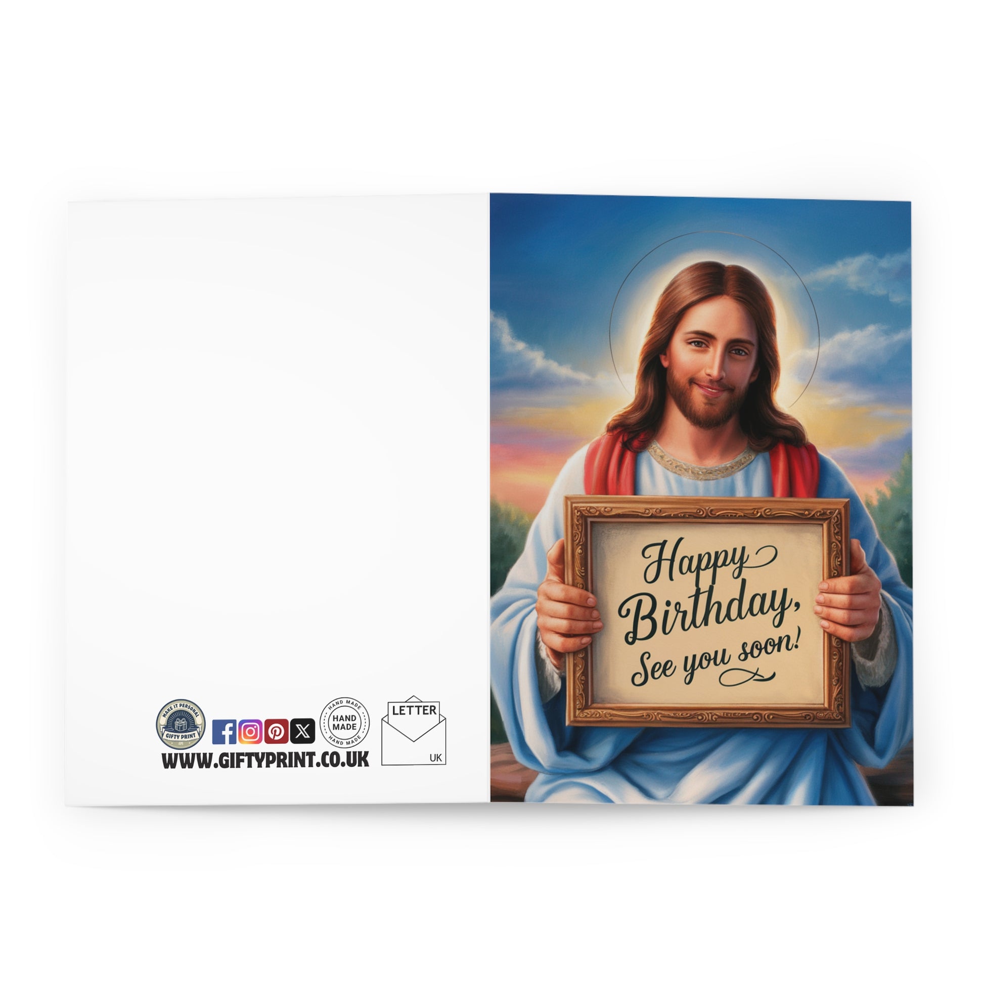 open Birthday Card Jesus Happy Birthday See You Soon