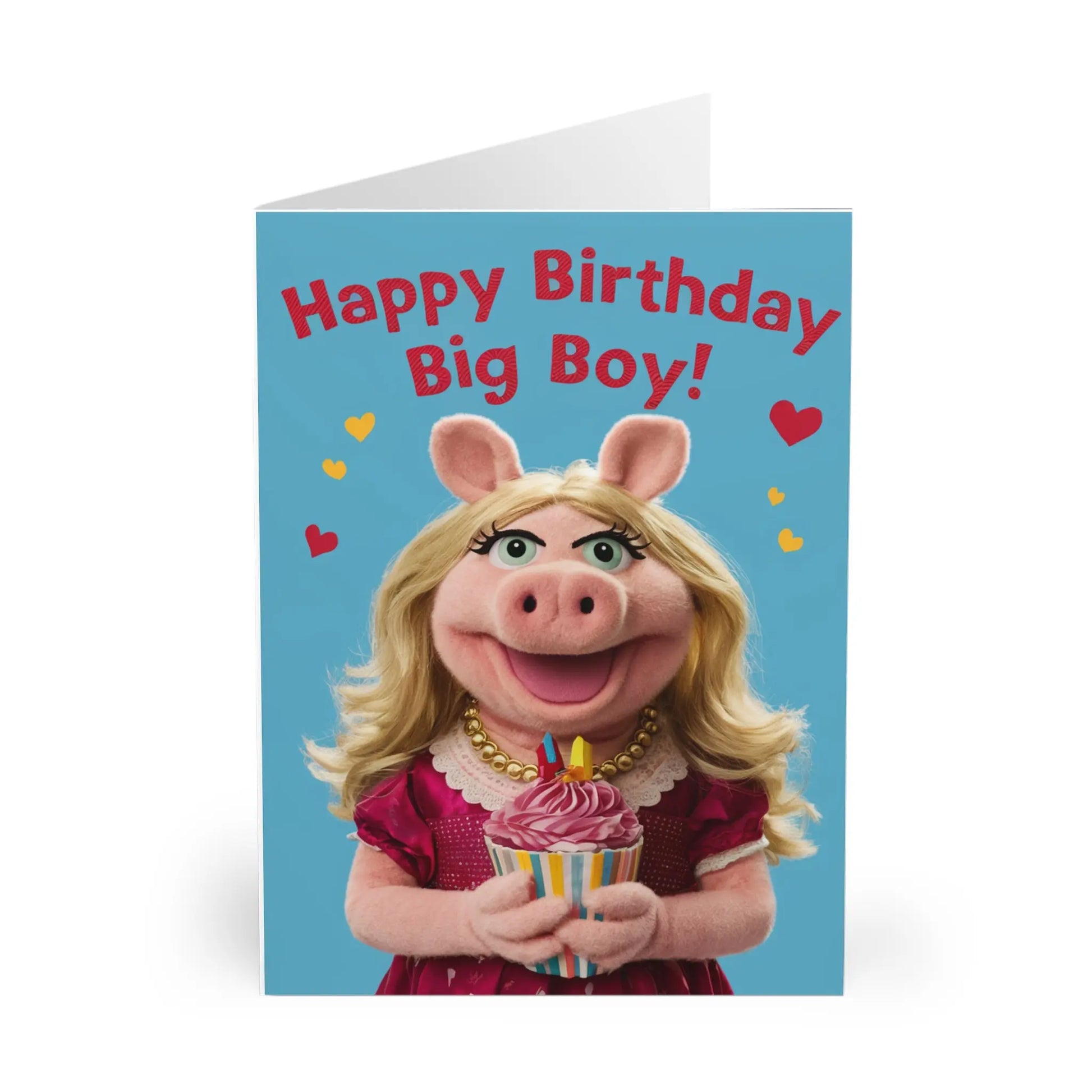 front of Birthday Card Miss Piggy Happy Birthday Big Boy