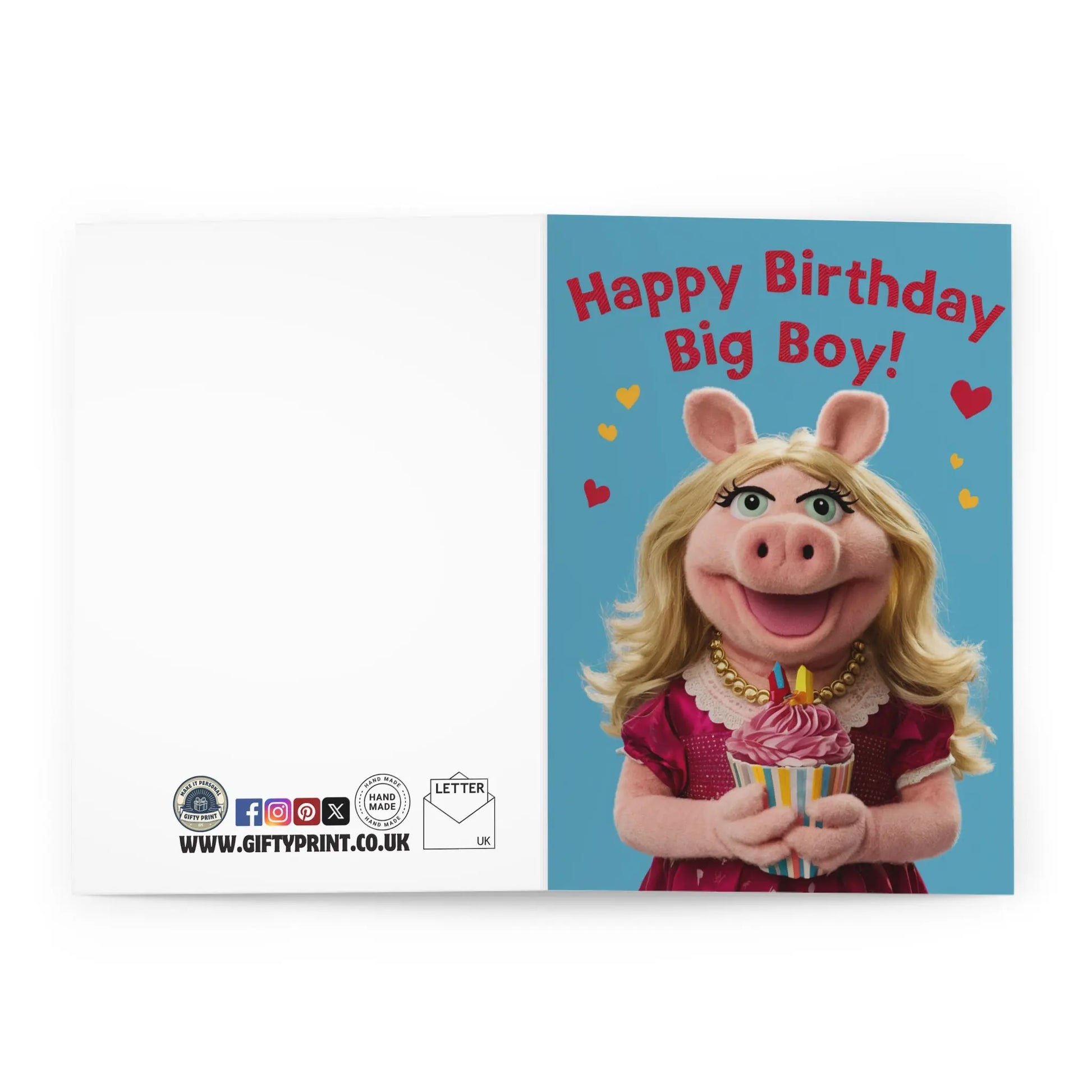 open view of Birthday Card Miss Piggy Happy Birthday Big Boy