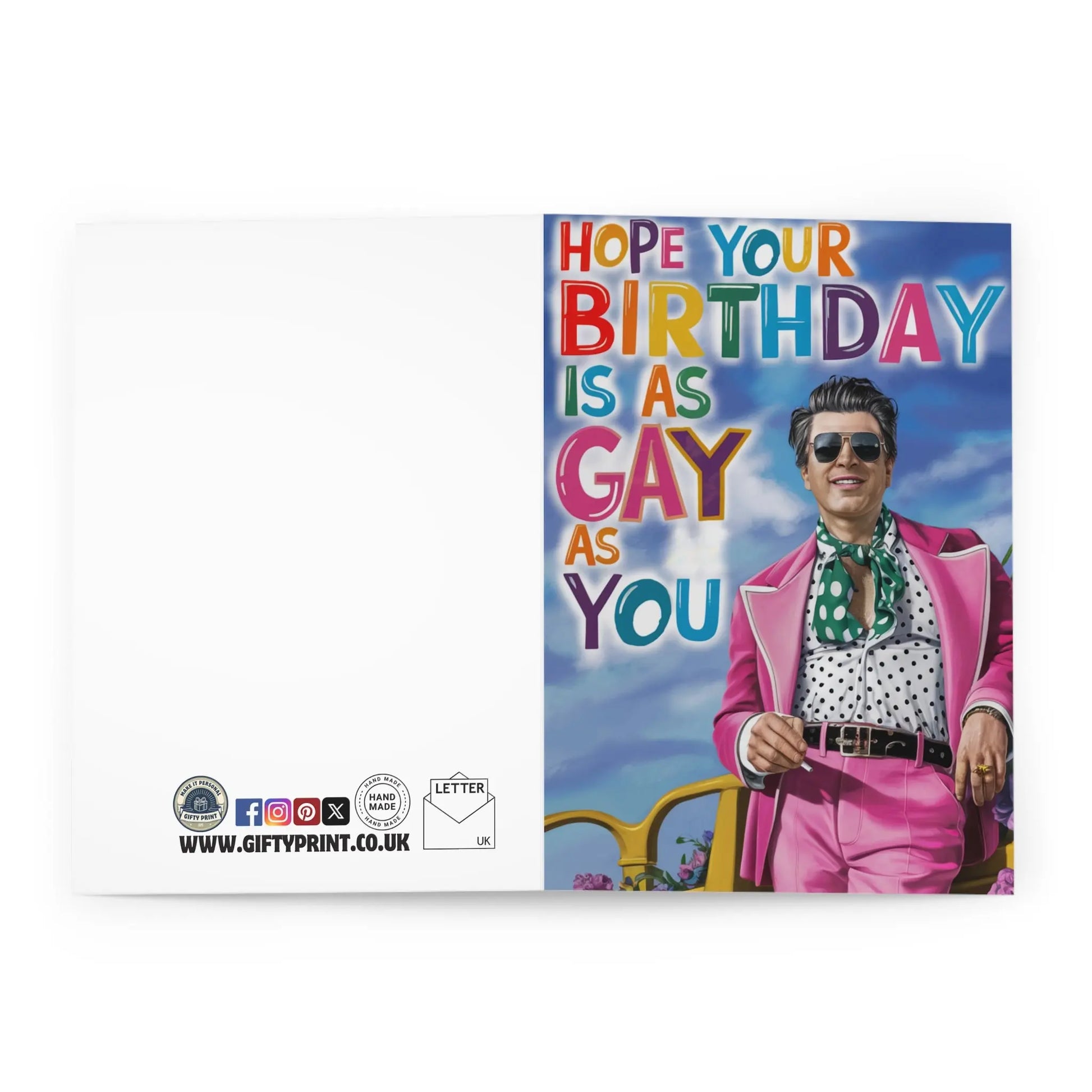 open view of Birthday Card I Hope Your Birthday Is As Gay As You