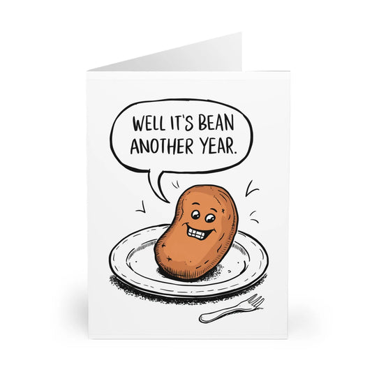 front of Birthday Card Baked Bean It's Bean Another Year