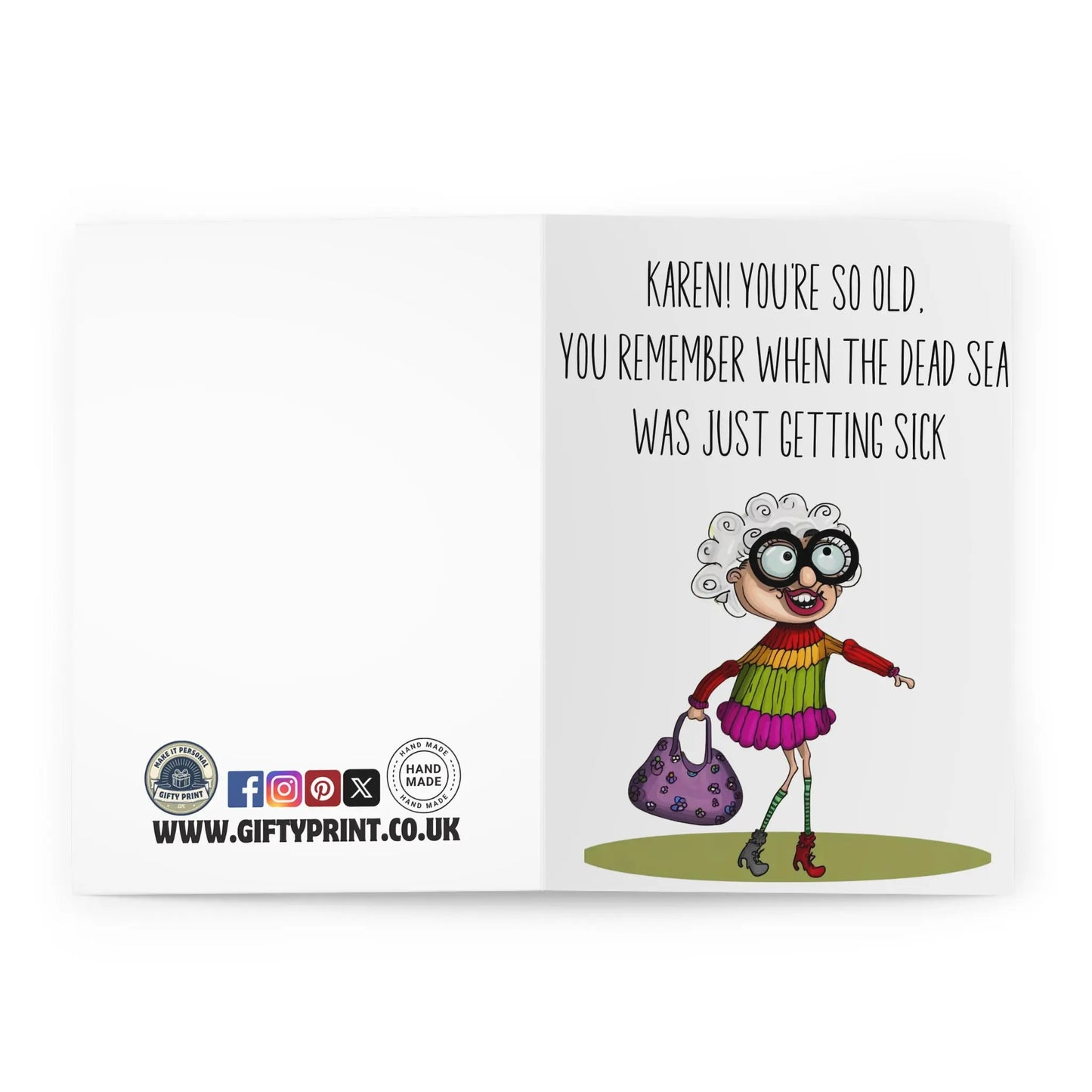 Personalised You're So Old You Remember The Dead Sea Birthday Card