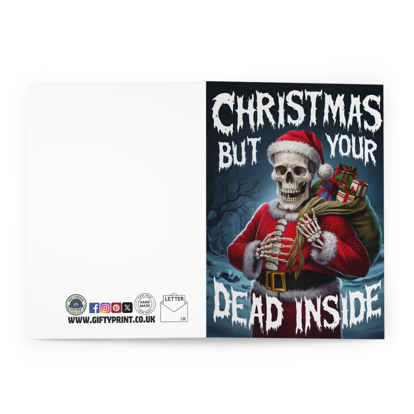 open Christmas Card Christmas But Your Dead Inside