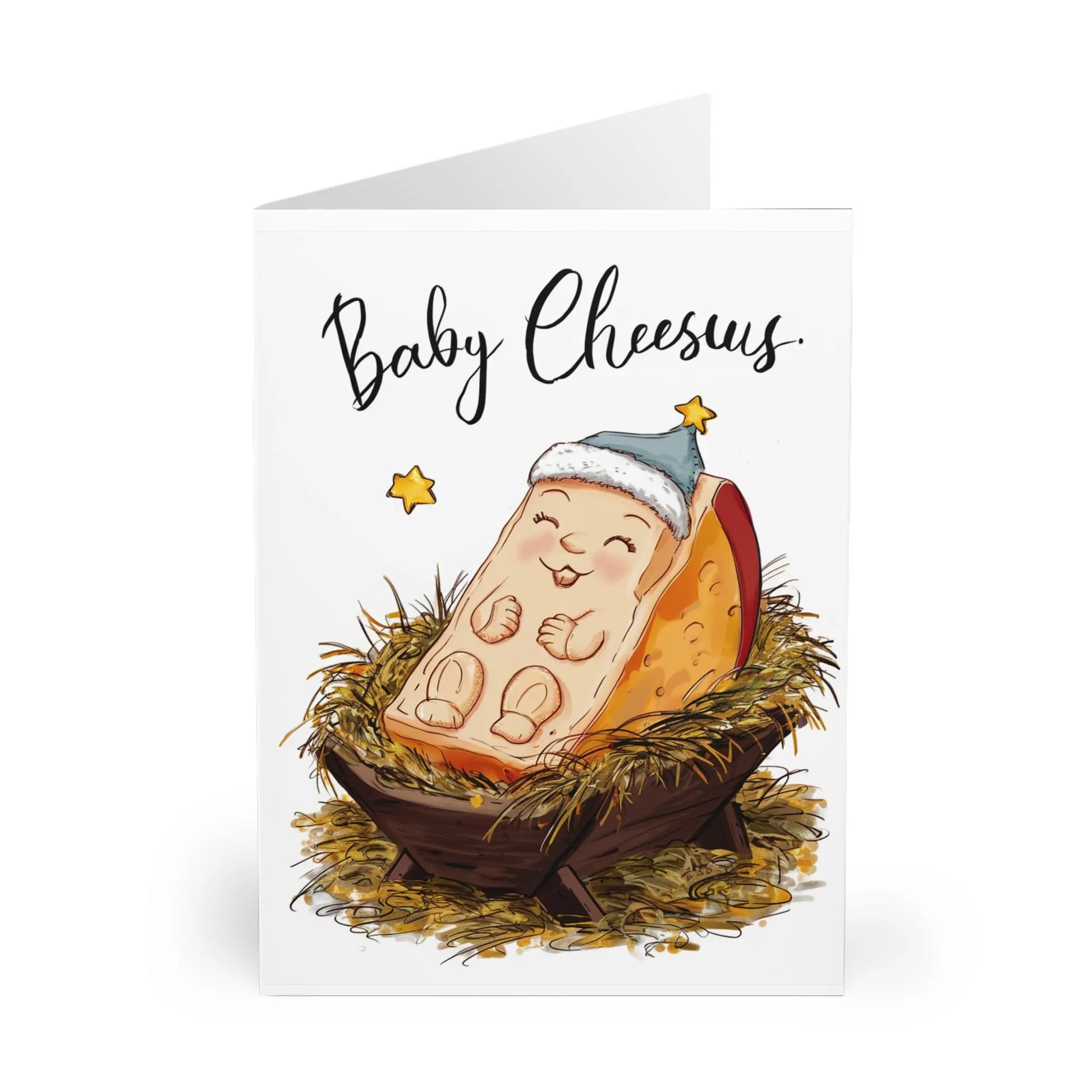 front of Christmas Card Baby Cheesus