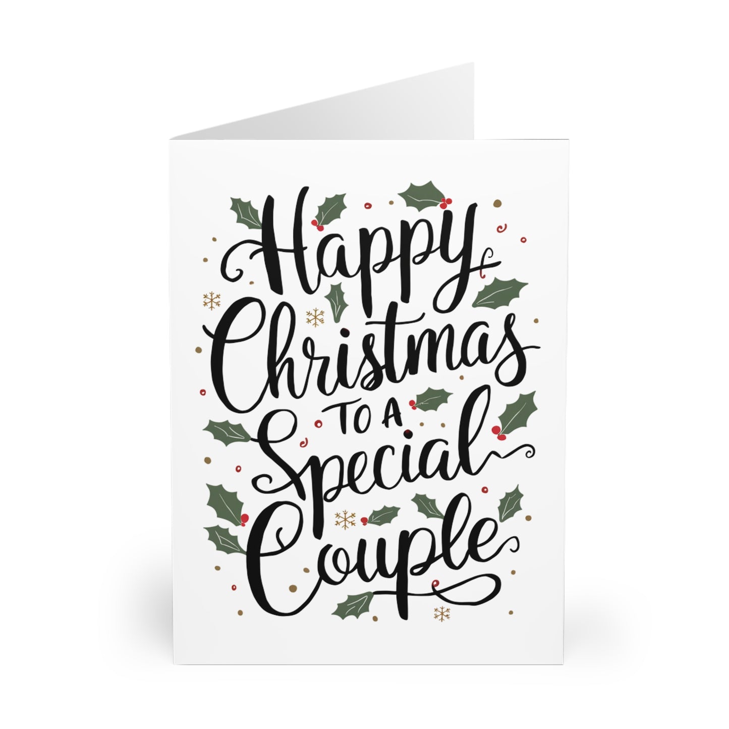 Front Christmas Card Happy Christmas To A Special Couple 