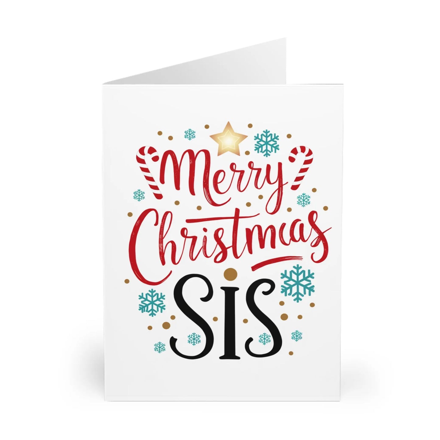 Front Christmas Card Merry Christmas Sis