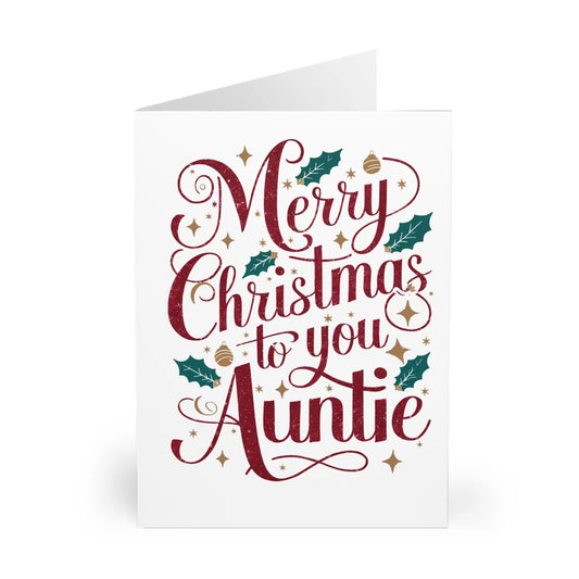 front Christmas Card Merry Christmas To You Auntie