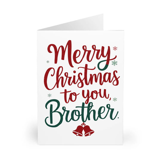 front Christmas Card Merry Christmas To You Brother