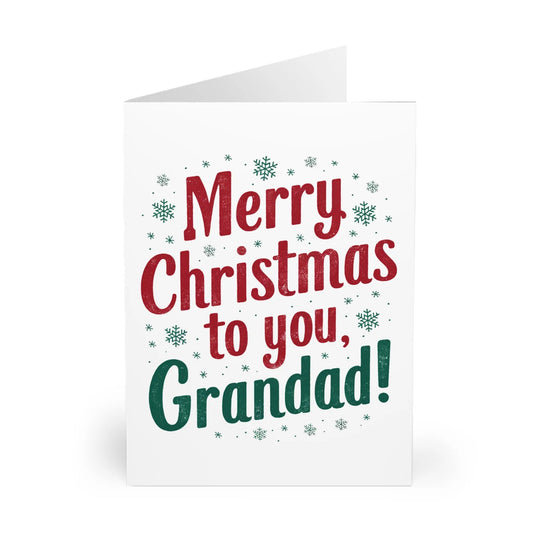 front Christmas Card Merry Christmas To You Grandad