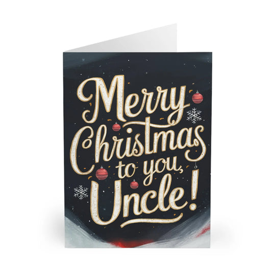 Front Christmas Card Merry Christmas To You Uncle