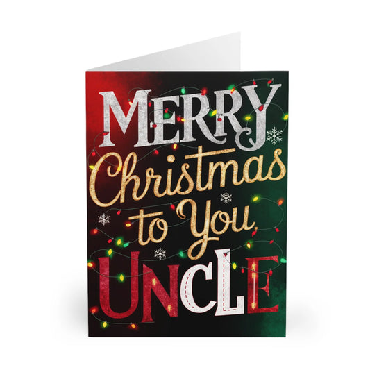 Front Christmas Card Merry Christmas To You Uncle