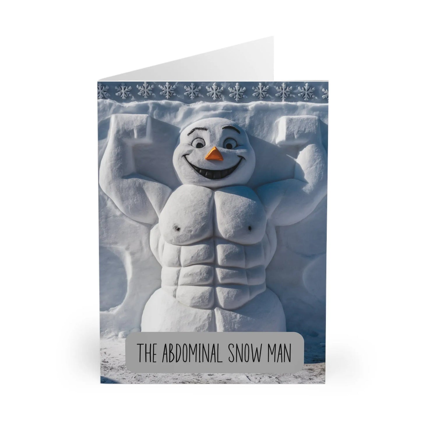 front of Christmas Card The Abdominal Snow Man