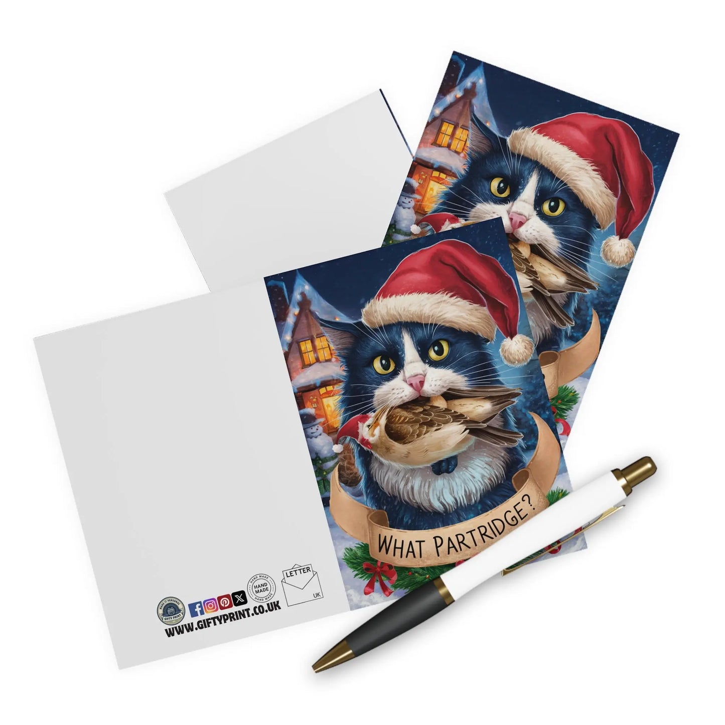 context view of Christmas Card Cat What Partridge?