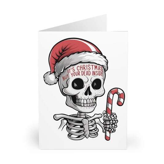 Front Christmas Card When Your Dead Inside But It's Christmas