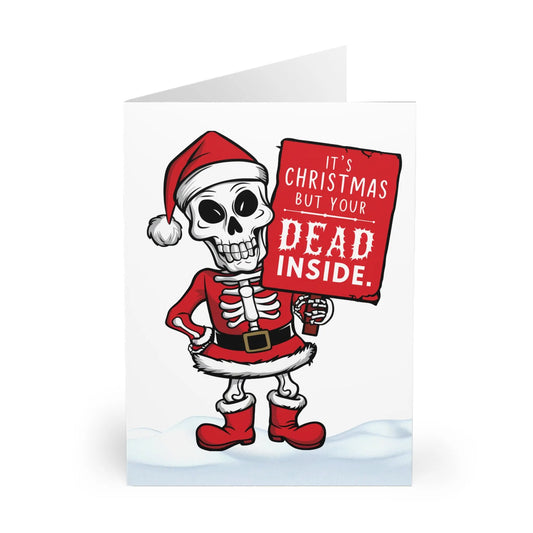 front Christmas Card When Your Dead Inside But It's Christmas