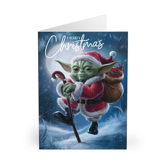 front Christmas Card Yoda Santa Claus Merry Christmas