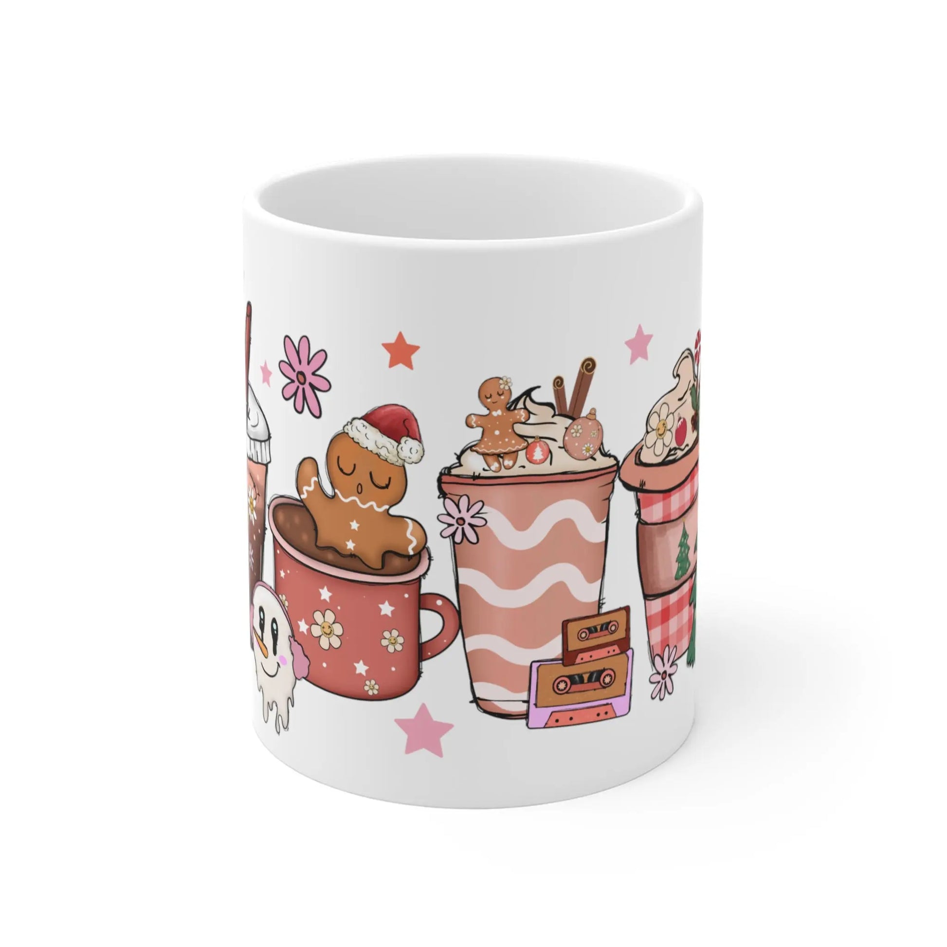 front Christmas Mug Retro Coffee Hot Coco Style