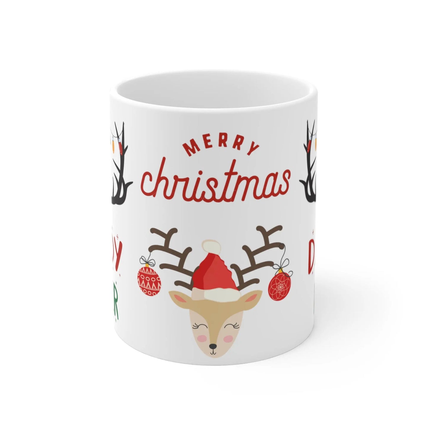 front of Christmas Mug Merry Christmas Daddy Deer