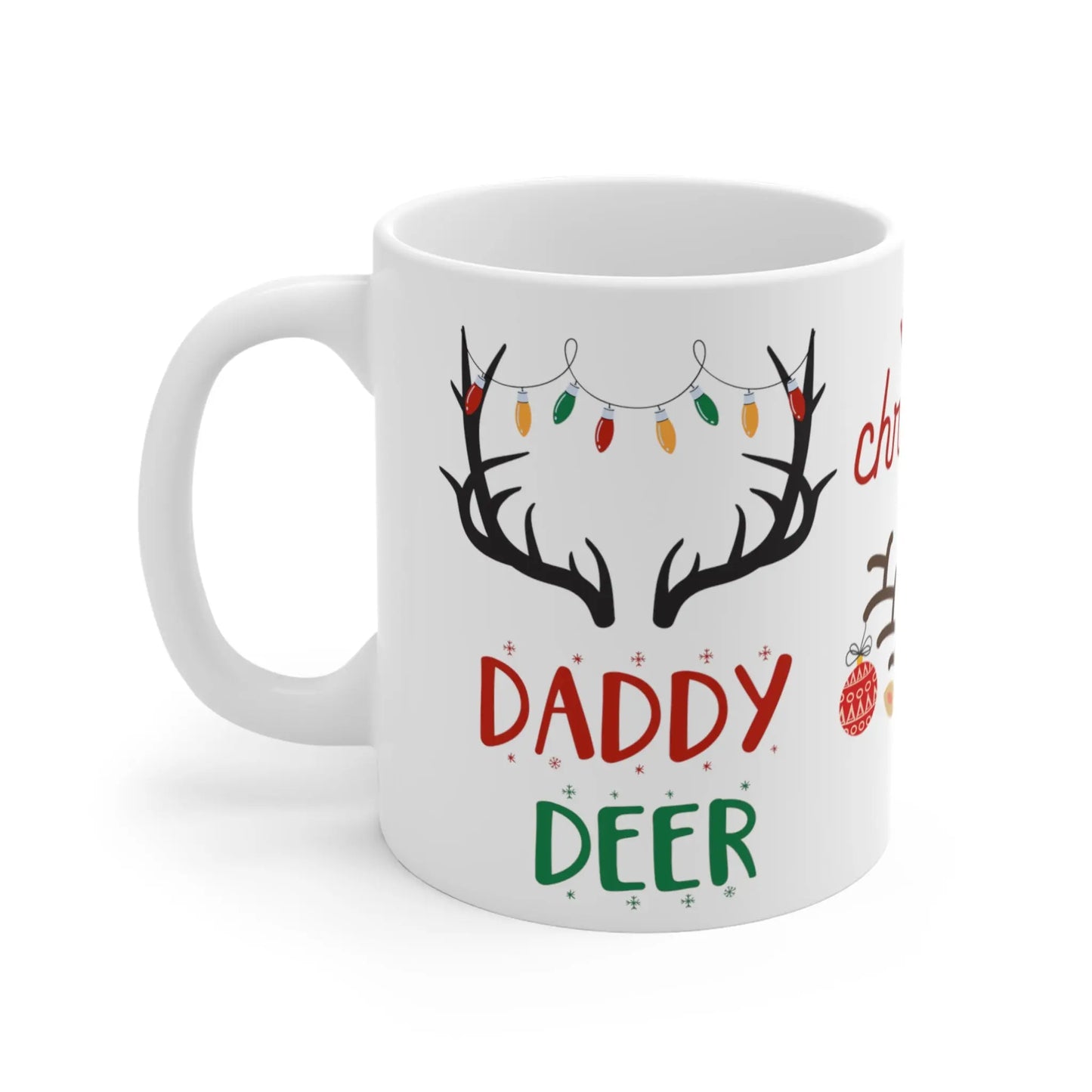 left side Christmas Mug Merry Christmas Daddy Deer