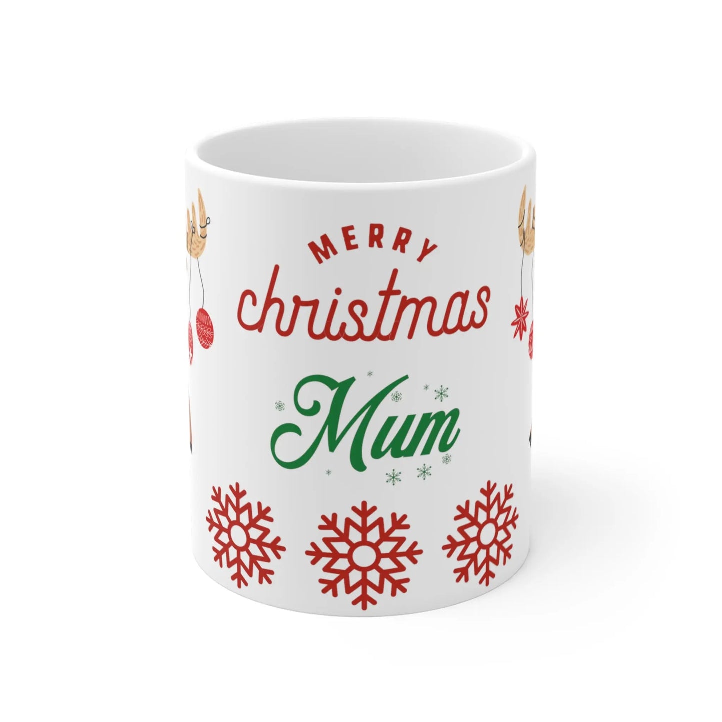 front view Christmas Mug Merry Christmas Mum Reindeer