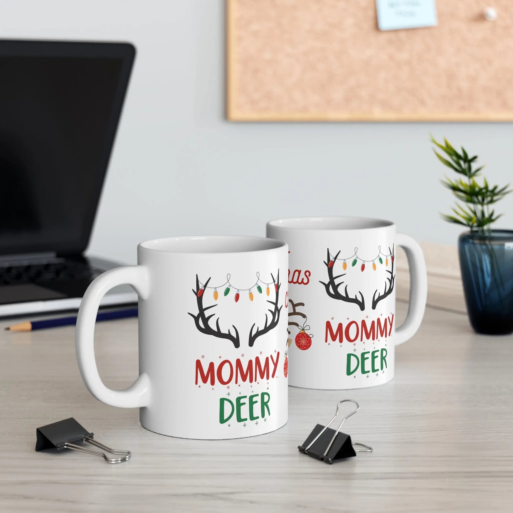 both sides Christmas Mug Merry Christmas Mommy Deer