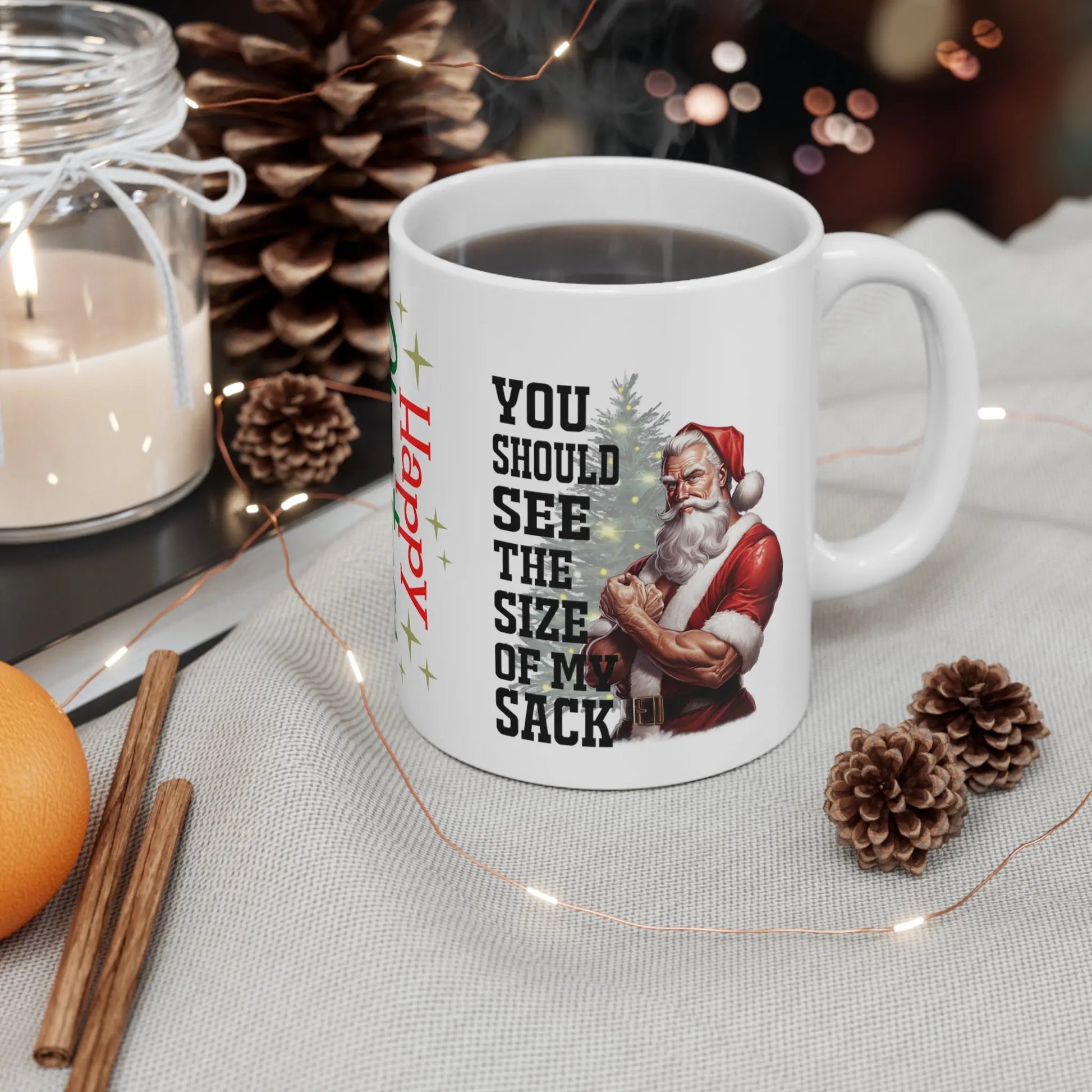 context Christmas Mug Rude Santa You Should See The Size Of My Sack