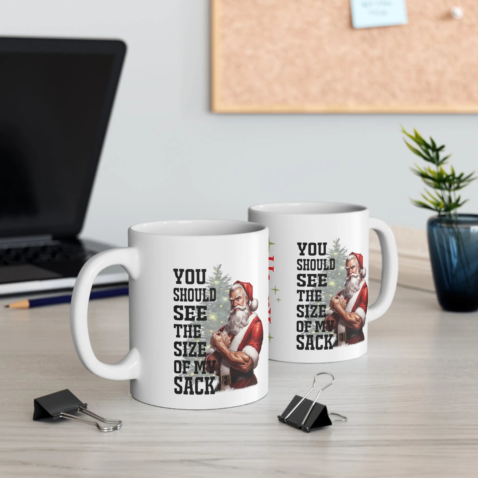 side Christmas Mug Rude Santa You Should See The Size Of My Sack