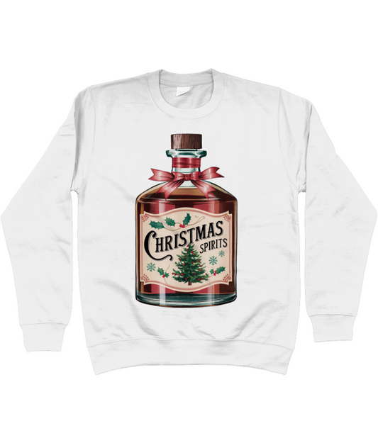 Christmas Jumper Christmas Spirits White Sweater